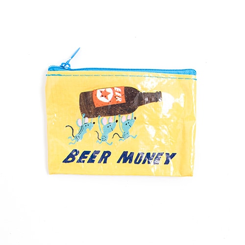 BlueQ, Coin Purse, Beer Money, 3"x4"